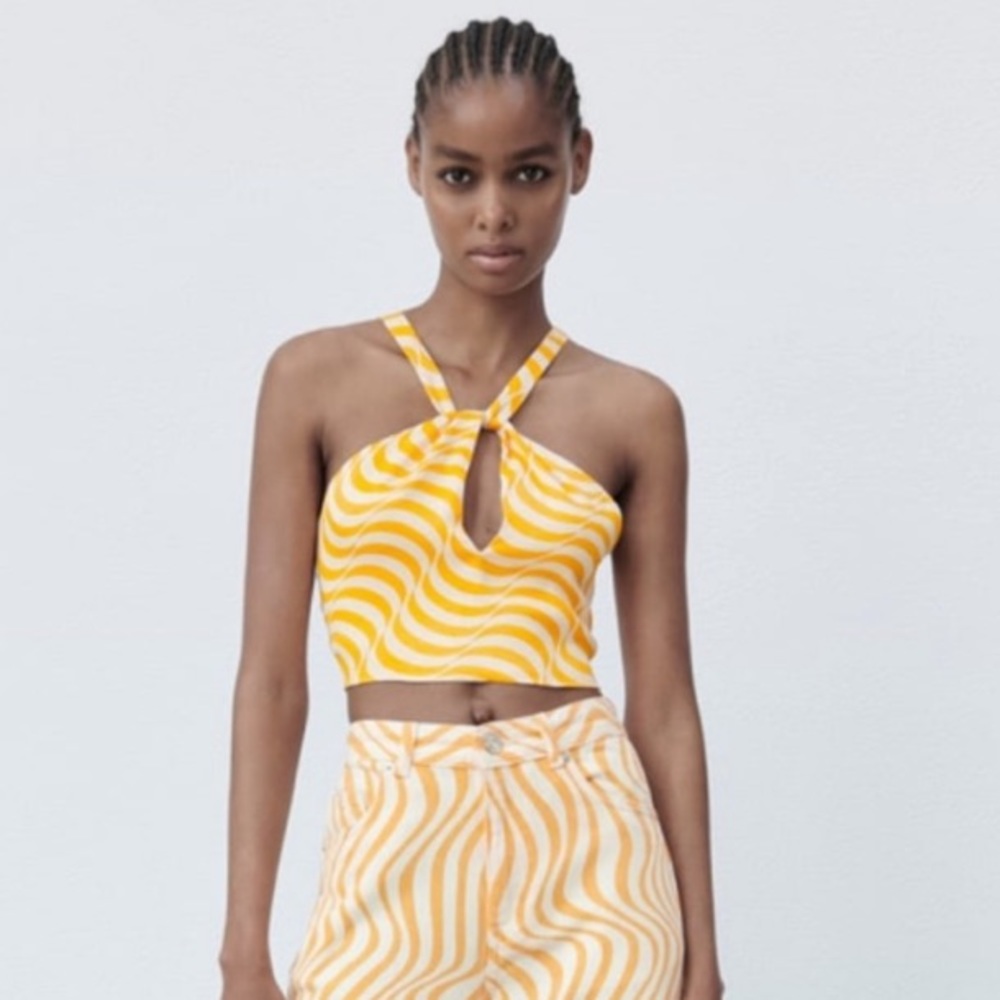 Zara Halter crop top